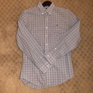 Blue gingham vineyard vines button down